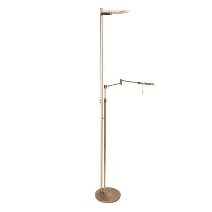 Steinhauer - Vloerlamp Brons Metaal - 187cm - Turound met Leesarm