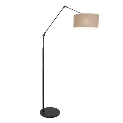 Steinhauer - vloerlamp - Prestige Chic - zwart - linnen metaal -