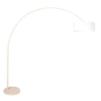 Steinhauer - vloerlamp - Sparkled Light - beige wit - linnen metaal -