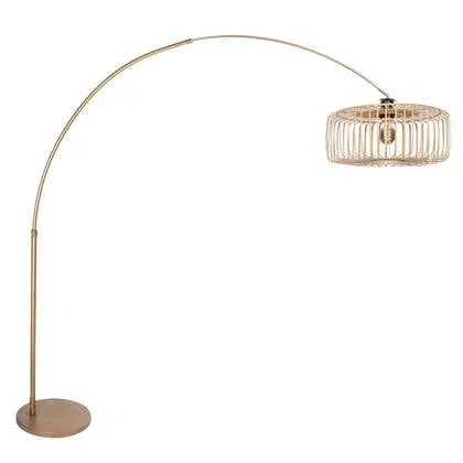 Steinhauer - vloerlamp - Sparkled Light - brons naturel - bamboe