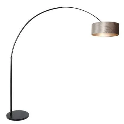 Steinhauer - vloerlamp - Sparkled Light - zwart - metaal stof -