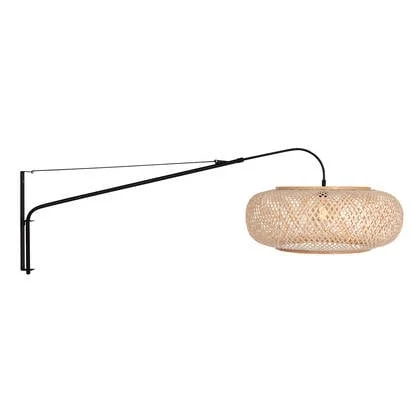Steinhauer - wandlamp - Elegant Classy - naturel zwart - bamboe