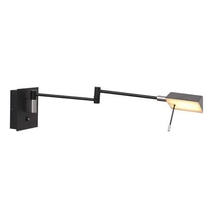 Steinhauer - wandlamp - Retina - zwart - metaal - bedlampje - LED - 3402ZW