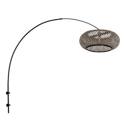 Steinhauer - wandlamp - Sparkled Light - zwart - bamboe metaal - E27