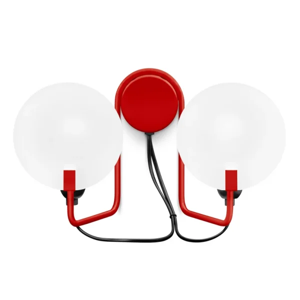 Stilnovo - Bugia LED wandlamp, rood, 2-lamps