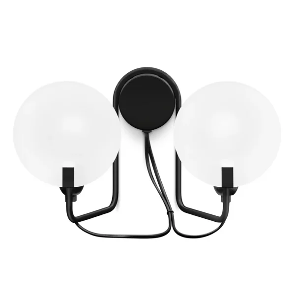 Stilnovo - Bugia LED wandlamp, zwart, 2-lamps