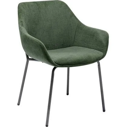 Stoel met armleuningen Avignon groen Kare Design