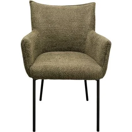 Stoel met armleuningen Selma groen Kare Design