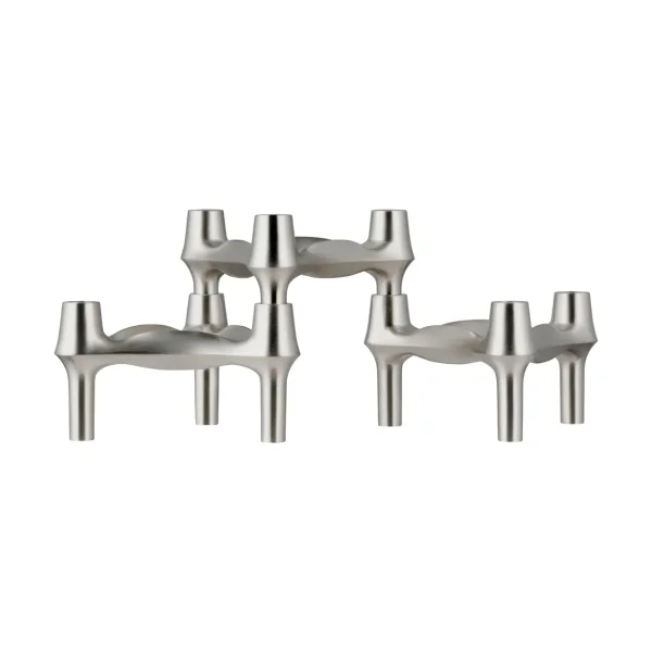 STOFF STOFF BMF kandelaar 3-pack Geborsteld chroom