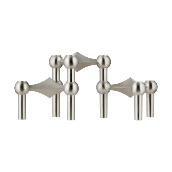 STOFF STOFF Nagel kandelaar 3-pack Geborsteld chroom