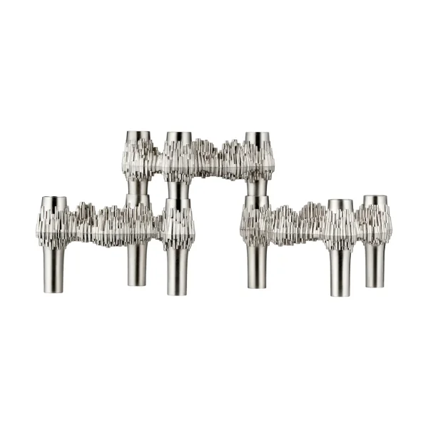 STOFF STOFF Quist kandelaar 3-pack Geborsteld chroom