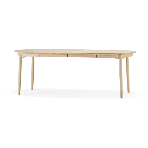 Stolab Carl eettafel berkenhout Naturel olie, 2 inlegbladen