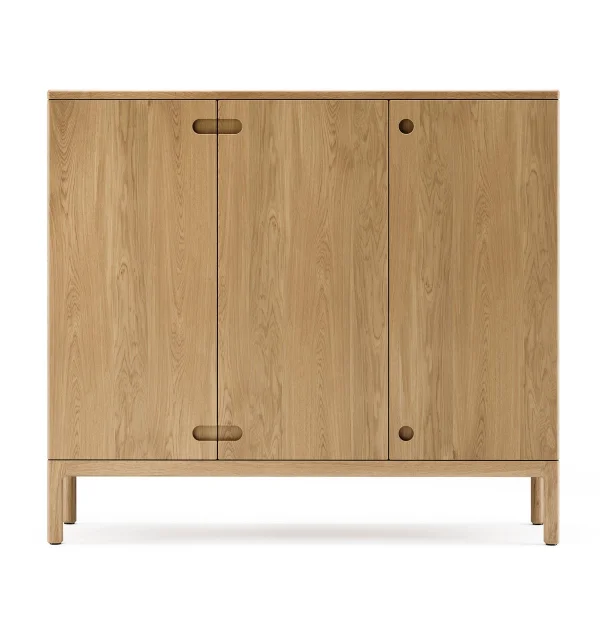 Stolab Prio Hoog dressoir eikenhout naturel olie, houten deur