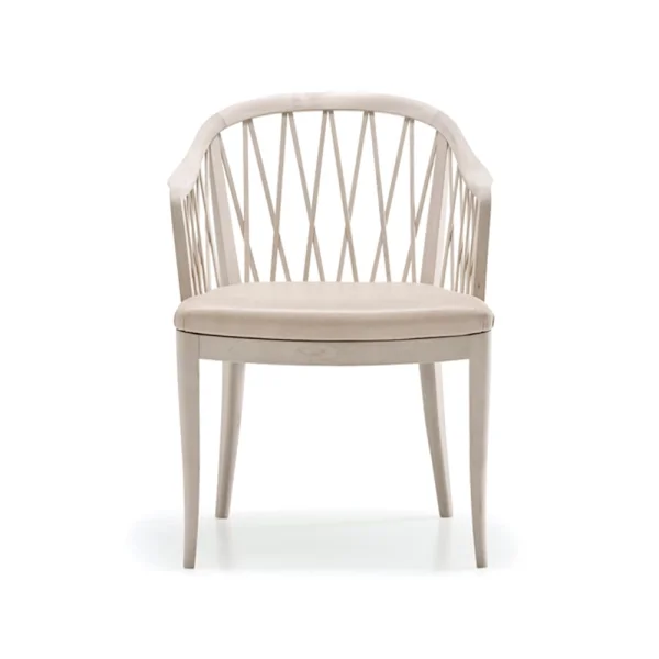 Stolab Widemar stoel met armleuningen leer tärnsjö natuur, geolied berkenhout