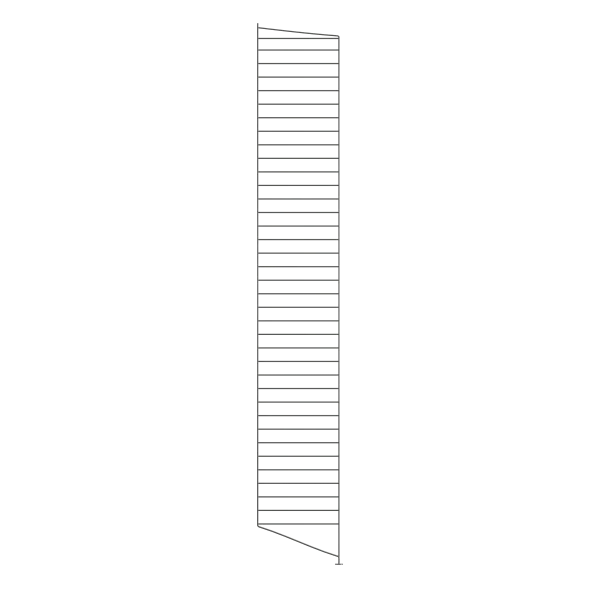String Furniture Floor Side Panel - dark grey - afzonderlijk - 200 x 30 cm