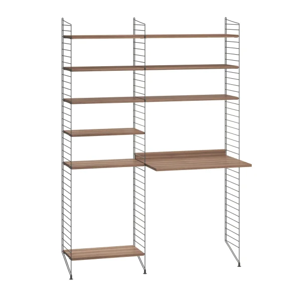 String Furniture Home office Kastcombinatie Bundle B - Notenhout - dark grey