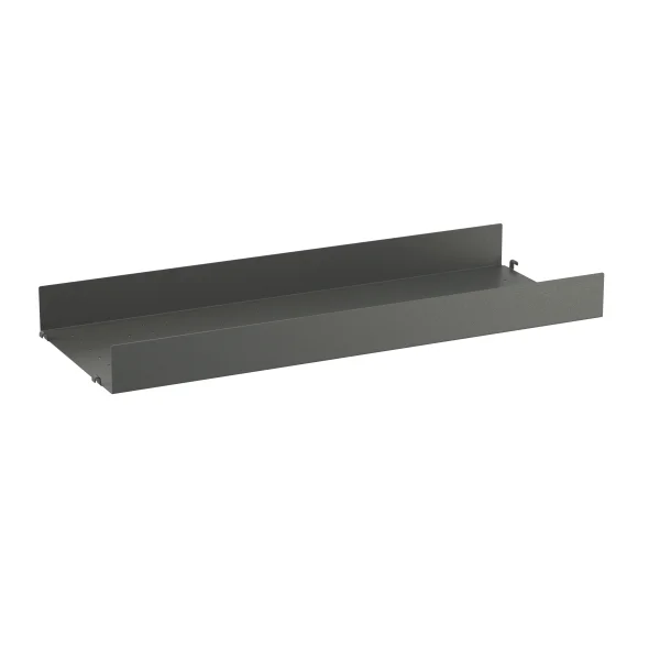 String Furniture Metalen legplanken - dark grey - met hoge rand - 78 x 7 x 20 cm