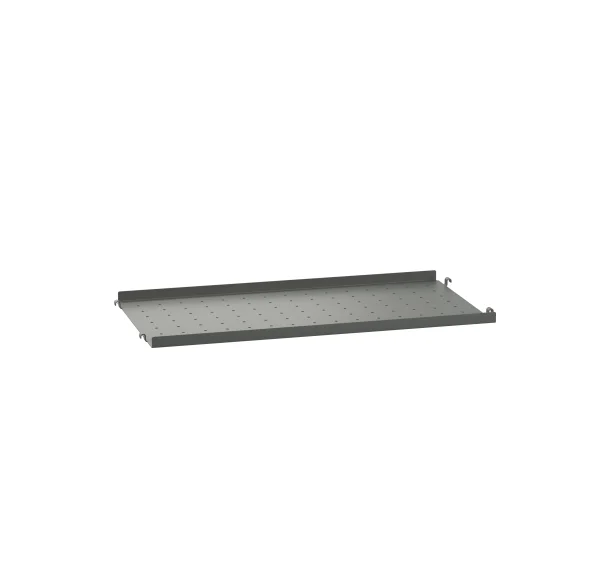 String Furniture Metalen legplanken - dark grey - met lage rand - 58 x 7 x 30 cm