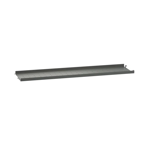 String Furniture Metalen legplanken - dark grey - met lage rand - 78 x 7 x 20 cm