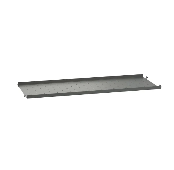 String Furniture Metalen legplanken - dark grey - met lage rand - 78 x 7 x 30 cm