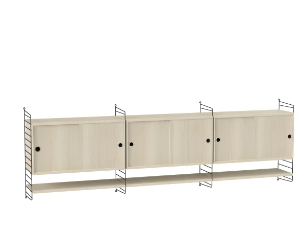 String Furniture Sideboard hangend woonkamer Bundle E - Essen - zwart