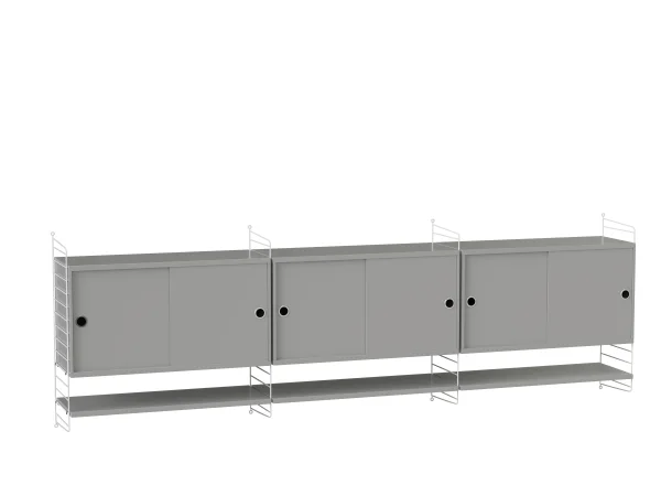 String Furniture Sideboard hangend woonkamer Bundle E - grijs - wit