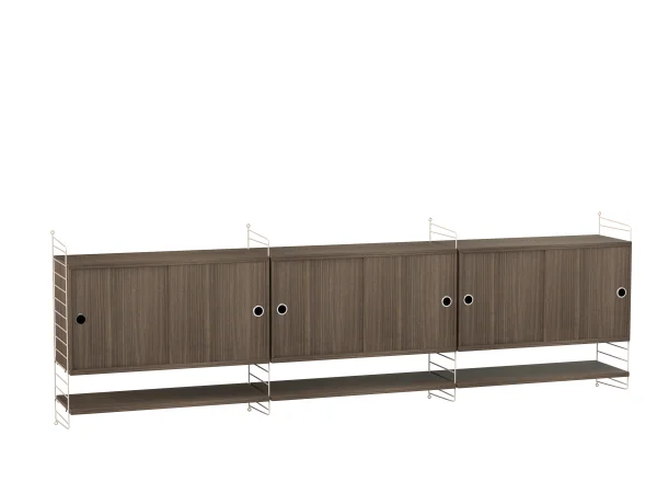 String Furniture Sideboard hangend woonkamer Bundle E - Notenhout - beige