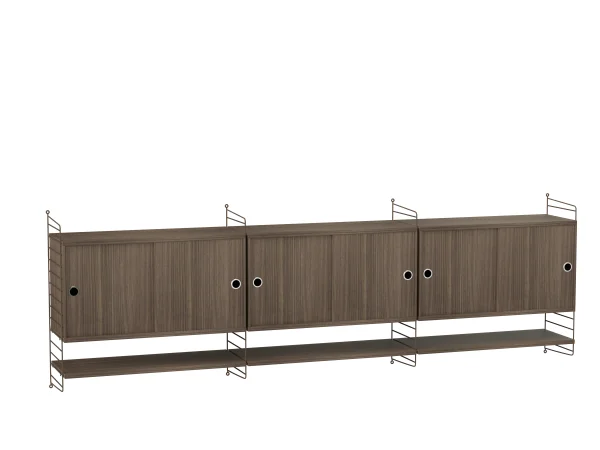 String Furniture Sideboard hangend woonkamer Bundle E - Notenhout - bruin