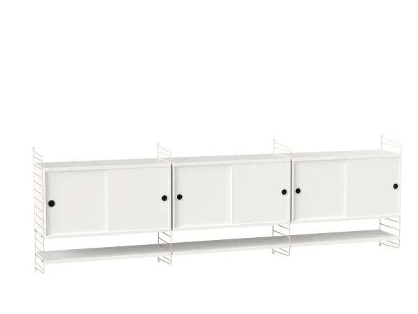 String Furniture Sideboard hangend woonkamer Bundle E - wit - beige