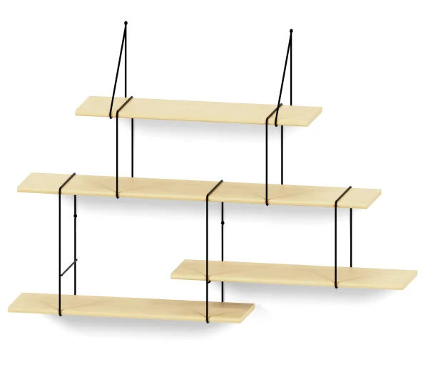 Studio Hausen Link Ophangsysteem 2  - zwart - Essenhout