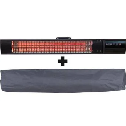Sunred - COMBIDEAL - Heater & Hoes - Dark lijn - Zwart - Wand model -