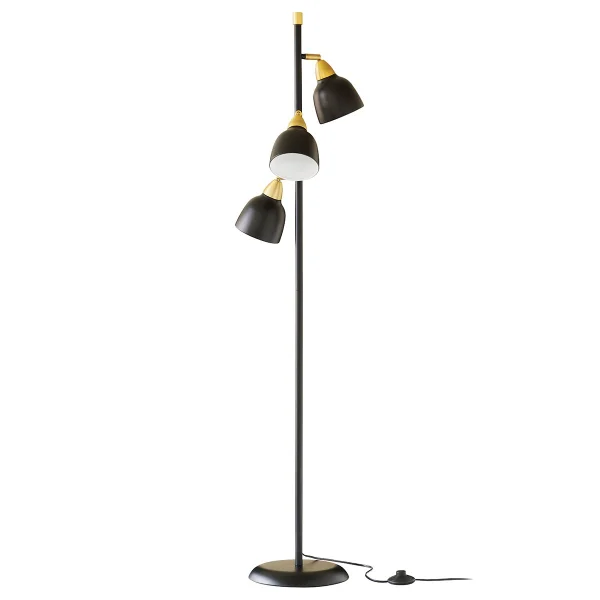 Superliving Urban Triple vloerlamp Matt real black