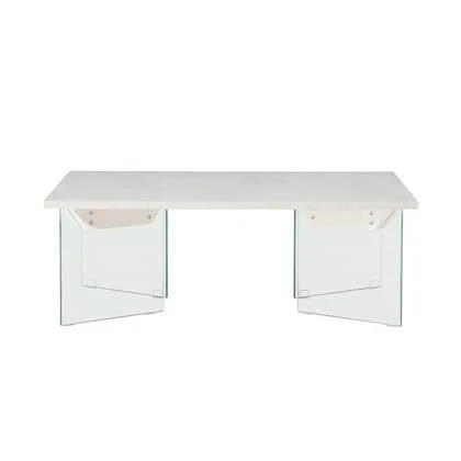 Svea - Donata rechthoekige bijzettafel - 80 x 120 cm - glas