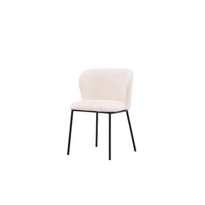 Svea - Lino eetkamerstoel - boucle - wit