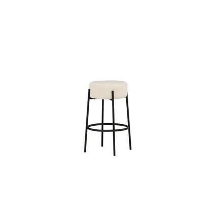 Svea - Soko barkruk 70 cm - boucle - wit