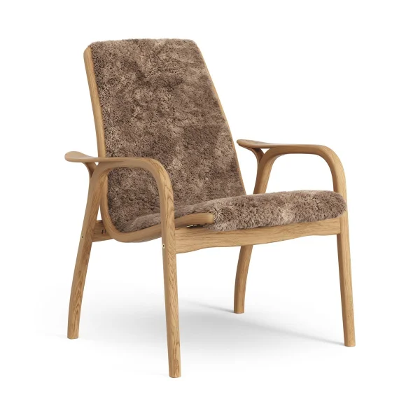 Swedese Laminett Fauteuil Eik geolied / schapenvacht Sahara (nougatbruin)