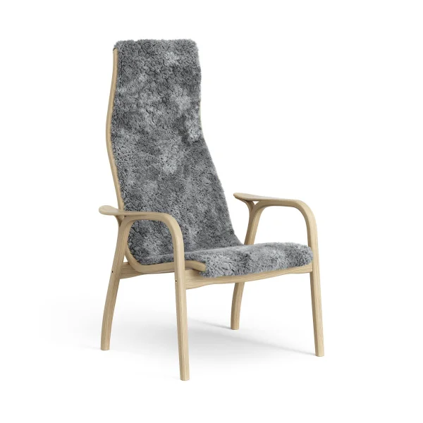 Swedese Lamini Kinderfauteuil gelakt Eik/schapenvacht Scandinavian Grey (grijs)