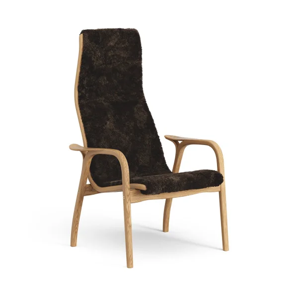 Swedese Lamino Fauteuil Eik geolied/schapenvacht Espresso (bruin)