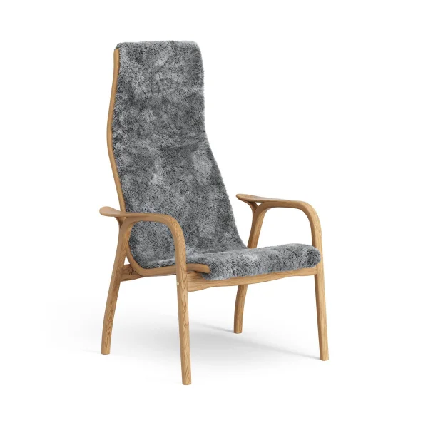 Swedese Lamino Fauteuil Eik geolied/schapenvacht Scandinavian Grey (grijs)