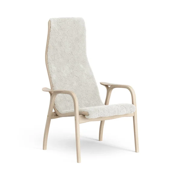 Swedese Lamino Fauteuil Eik wit gepigmenteerd / schapenvacht Offwhite (wit)