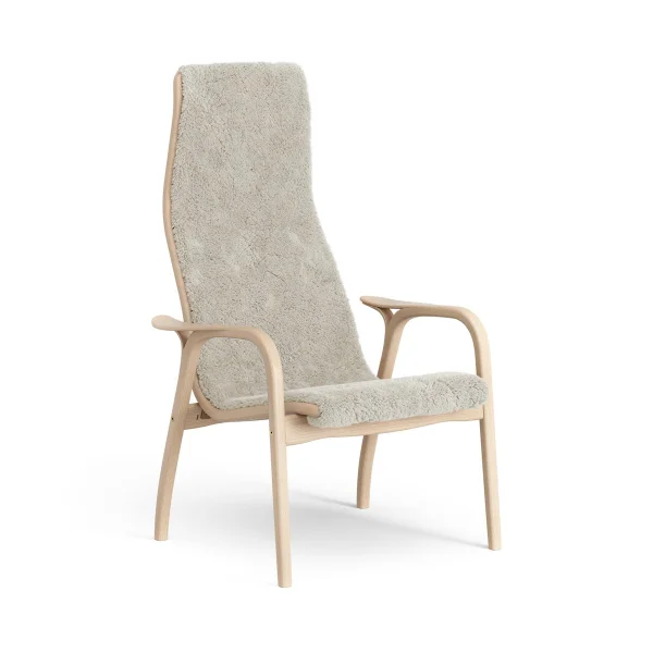 Swedese Lamino Fauteuil gelakt Beuk/schapenvacht Moonlight (beige)