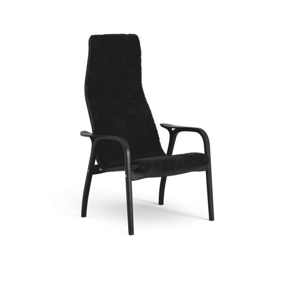 Swedese Lamino Fauteuil Schapenvacht black-zwartgebeitst beukenhout