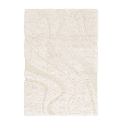 sweeek - Binnentapijt met reliëf patroon, crème