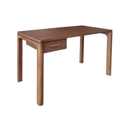 sweeek - Bureau van rubberhout en eikenfineer, 1 lade