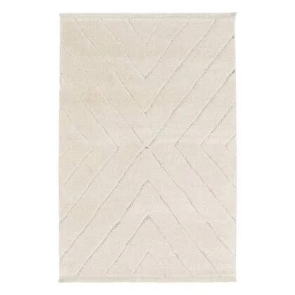 sweeek - Crème interieur tapijt met licht reliëf