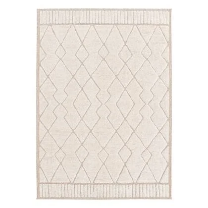 sweeek - Interieur tapijt met etnisch Berberpatroon, beige en crème