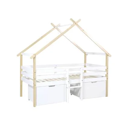 sweeek - Kinderbed 90 x 190 cm grenenhout lattenbodem inbegrepen en 2