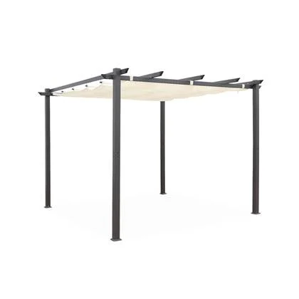 sweeek - Pergola, aluminium, 3x3m, schuifkap