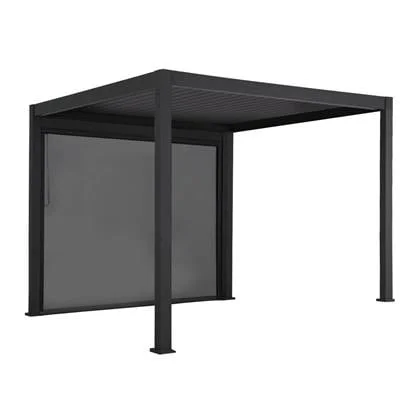 sweeek - Pergola met lamellendak, 3x3m met luifel