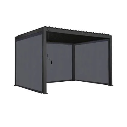 sweeek - Pergola met lamellendak Triomphe 3x4m + 2 zonneschermen 3m +